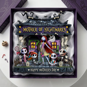 Spooky Mom And Kids Acrylic Plaque - Personalized Gifts For Mother's Day Plaque 01OHLU150426