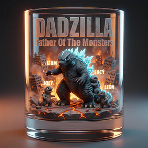 Our Roarsome Dad Round Glass - Personalized Gifts For Dad 02NADT290426