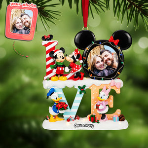 Custom Photo Couple Acrylic Ornament, Personalized Gifts For Christmas 03kita101025