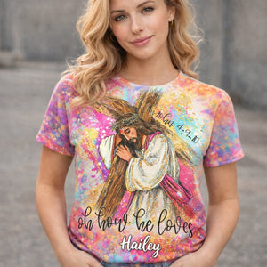 Jesus Carrying The Cross 3D Shirt – Personalized Gifts For Christians 02huqn300126