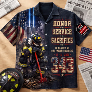 Never Forget Their Sacrifice - Firefighter Memorial Hawaiian Shirt 02HUQN060826