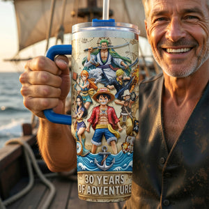 30 Years Of Adventure Tumbler With Handle - Personalized Gifts For Anime Lover 01toqn160626