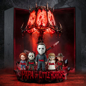 Papa Of Little Horrors Acrylic Light Box Personalized Gifts For Dad 02TYLU110526