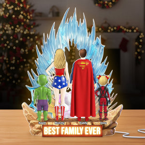 Best Family Ever Acrylic Light Box - Personalized Gifts For Family 02OHLU291025