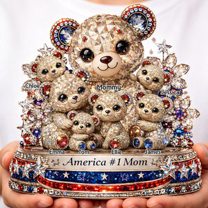 Mother Bear x America 250th Anniversary Acrylic Plaque - Personalized Gifts For Mothers 03todt060326