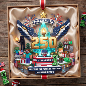 250th Pixel Patriot Ornament - Personalized Gifts For Christmas 01tyta260826