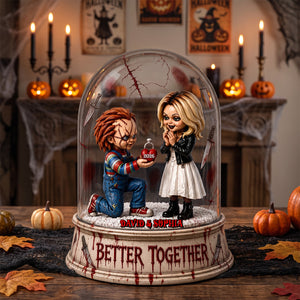 Horror Couple Better Together Acrylic Plaque - Personalized Halloween Gifts For Couples 01ohtn120826