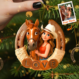 Horse Lover Ornament - Custom Photo Gifts For Horse Lovers 01pgta290825