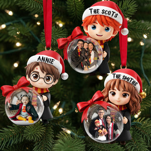 Enchanted Christmas Family Ornament - Personalized Custom Photo Gift For Family 05PGLU101125