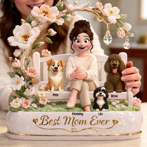 Dog & Cat Mom Acrylic Plaque - Personalized Gifts For Mothers 03totn110326