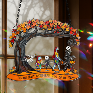 Great Time Of Spooky Family Suncatcher - Personalized Gifts For Family 04OHLU040825-Homacus