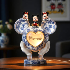 Heart Full Of Mom Toile De Jouy - Personalized Gifts For Mom Acrylic Light Box 01PADH200426