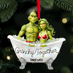 Bathtub Couple Together Ornament - Personalized Gift For Couples 02TOLU231025