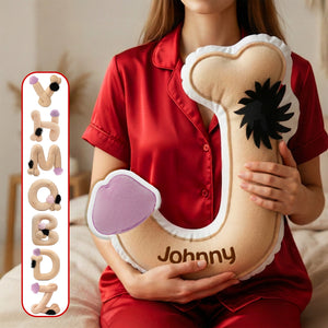 Naughty Initial Letter Custom Shaped Pillow - Personalized Gifts 01humg271225