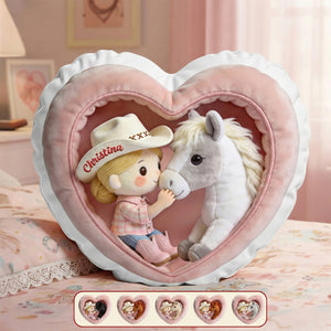 Horse And Girl Custom Shape Pillow - Personalized Gifts For Horse Lovers 03pgmg161225