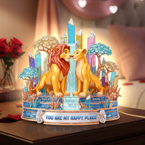 Romantic Couple Acrylic Light Box - Personalized Gifts For Couple 05naqn011225