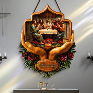 Christian Family Wood Sign - Personalized Gifts For Family 01tota040925