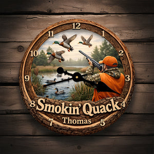Duck Hunting Wall Clock Personalized Gifts For Hunters 01HUDT231225