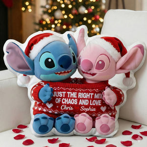 Couple In Cute Sweater Shaped Pillow - Personalized Gifts For Couple 03QHLU121125