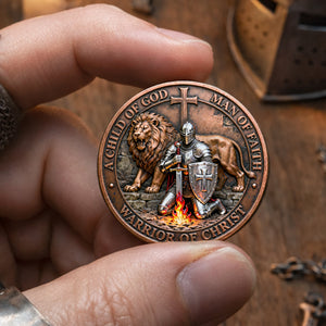 Warrior Of Christ Printed Metal Coin - Gift For Christian 04NALU130226