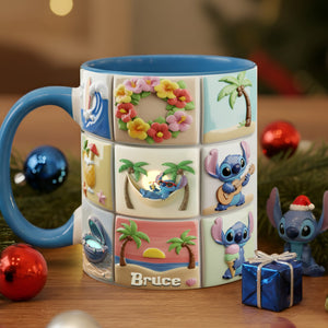 Tropical Vacation Scene Accent Mug - Personalized Gifts For Christmas 03TOLU3111025
