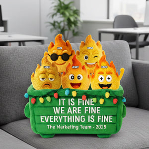 Personalized Funny Gifts For Coworkers Dumpster Fire Shaped Pillow 03natn151125