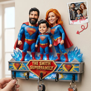 Fearless Guardians Acrylic Key Hanger - Custom Photo Gifts For Family 03tyta300326