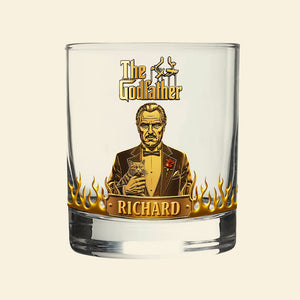 Mafia Gentleman Round Whiskey Glass - Personalized Gifts For Movie Fans 02hyqn110825