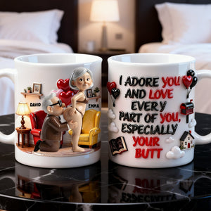 Cheeky Kisses Couple Coffee Mug - Personalized Gifts For Couples 05OHLU261225