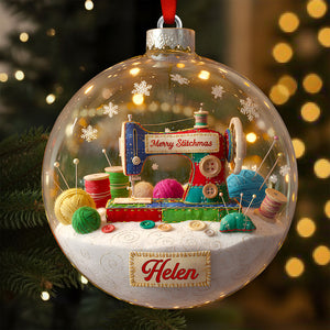 Merry Sewing Christmas Ornament Personalized Gifts for Sewing Lovers 01KIDT300925