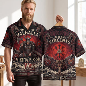 Viking Blood Hawaiian Shirt - Personalized Gifts 01patn170726