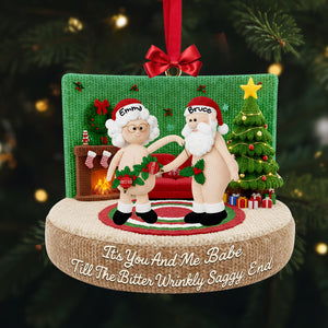 Funny Crochet Old Couple Ornament - Personalized Gifts For Couples 05NALU231025 - Ornament - GoDuckee