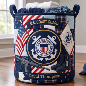 Military Quilted Laundry Basket - Personalized Gifts 03huqn240726