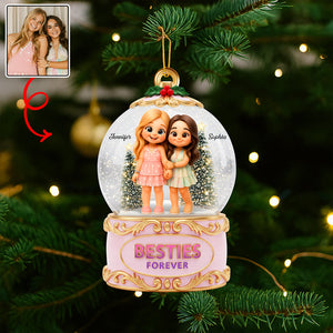 Holiday Besties Christmas Ornament - Custom Photo Gifts For Besties 01pgqn110925 - Ornament - GoDuckee