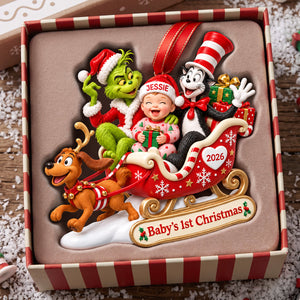Christmas Sleigh Ride Acrylic Ornament - Personalized Gifts For Parents 01TYTA161026