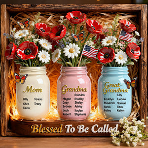 Blessed Mom Mason Jar Acrylic Plaque - Personalized Gifts For Mother's Day 04HUDT130226