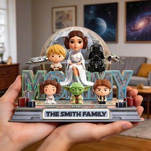 Cosmic Mom and Kids Acrylic Plaque - Personalized Gifts For Mom and Grandma 01ohqn110326