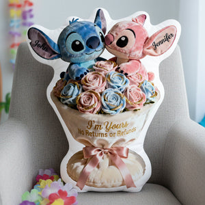 Flower Bouquet Custom Shape Pillow - Personalized Gifts For Couples 03tgta020226