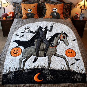 Halloween Skeleton Rider - Personalized Gifts For Spooky Movie Lovers Quilt Bed Set 02TGMG070825