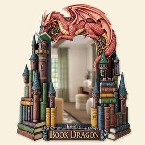 Dragon Reading Books Mirror, Personalized Gifts For Fantasy Books Lovers 04qhqn280725