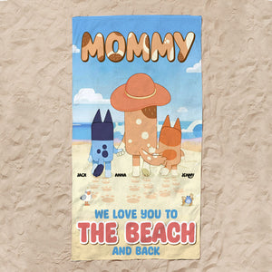Personalized Gifts For Mom Beach Towel 02httn220424 Dog Mom On The Beach-Homacus