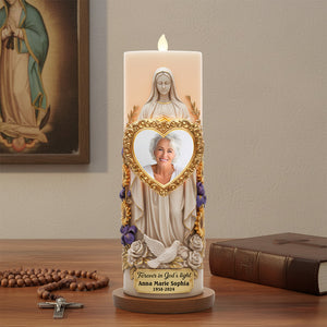 Memorial Remembrance LED Candle - Custom Photo Gifts For Heaven 02paqn080925
