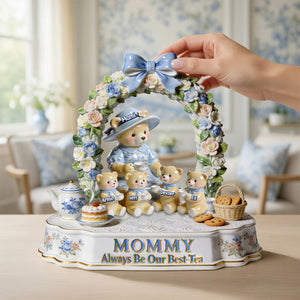 Bear Mom Toile de Jouy Acrylic Plaque - Personalized Gifts For Mother's Day Plaque 02PGMG180326