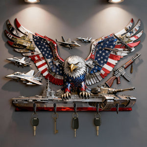 Armed Eagle Key Hanger – Personalized Gift For Veterans & Patriots 04qhtn280126