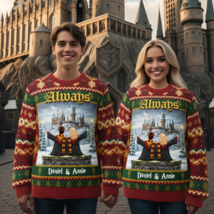 Enchanted Couple Ugly Sweater - Personalized Gifts For Couple 03HULU141025