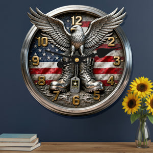 Veteran Acrylic Hanging Wall Clock - Personalized Gifts For Veteran 04toqn231225