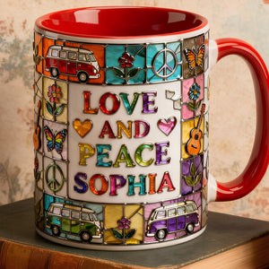 Hippie Bohemian Coffee Accent Mug - Personalized Gifts 02hydt200126