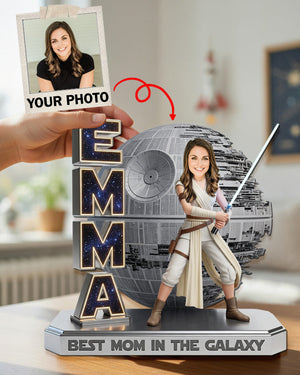 Space Mom Acrylic Plaque - Personalized Custom Photo Gifts For Mom 02OHMG250326