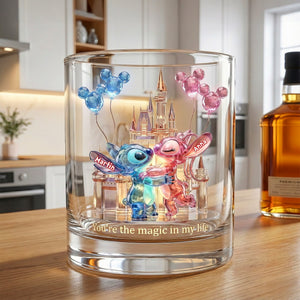 Romantic Couple Round Glass - Personalized Gifts For Couple 06ohmg221225