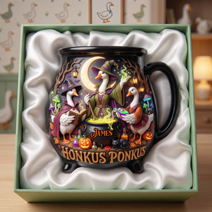Funny Goose Cauldron Mug - Personalized Gifts For Halloween 04tolu180826